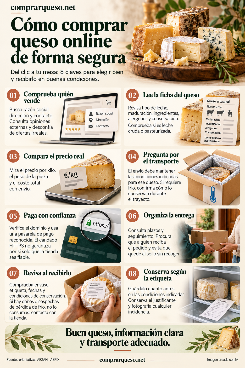 Cómo comprar queso online de forma segura: del clic a tu mesa