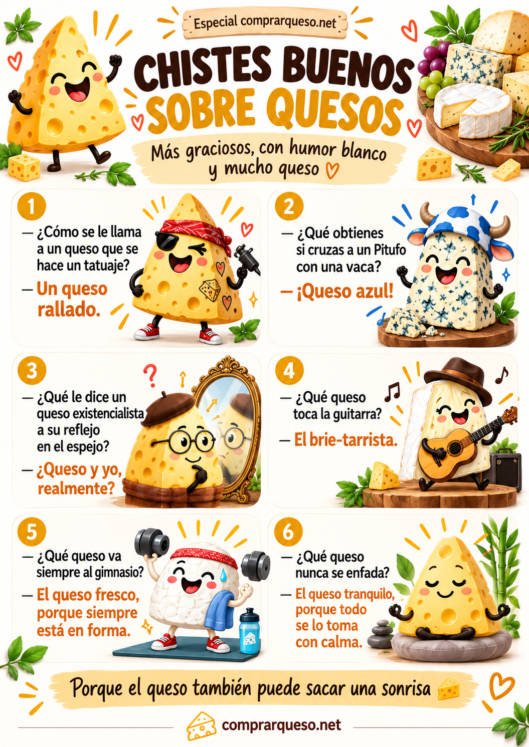 🧀Chistes de quesos graciosos: 6 bromas para reír en familia