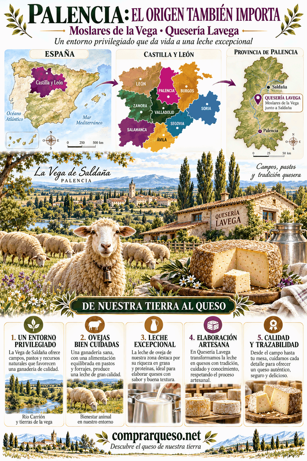 Comprar queso de Palencia: el origen también importa