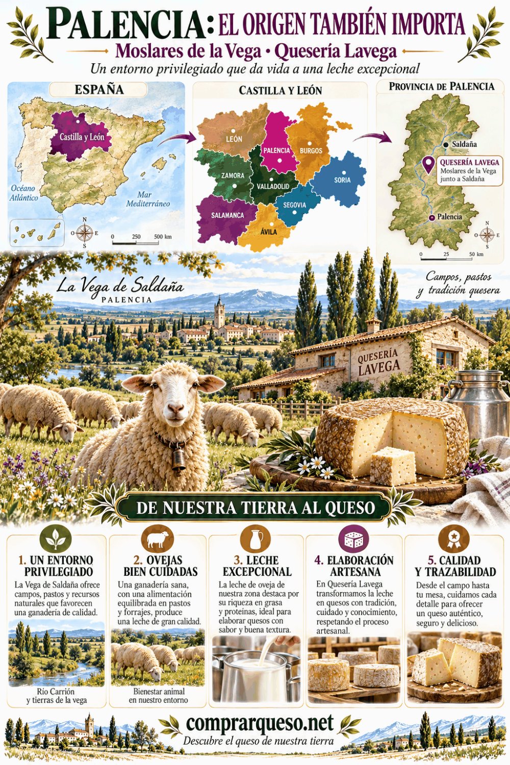 Comprar queso de Palencia: el origen también importa