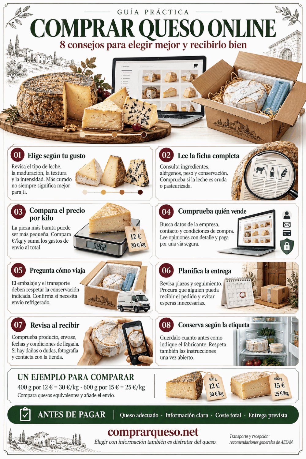 Comprar queso online: 8 consejos para acertar