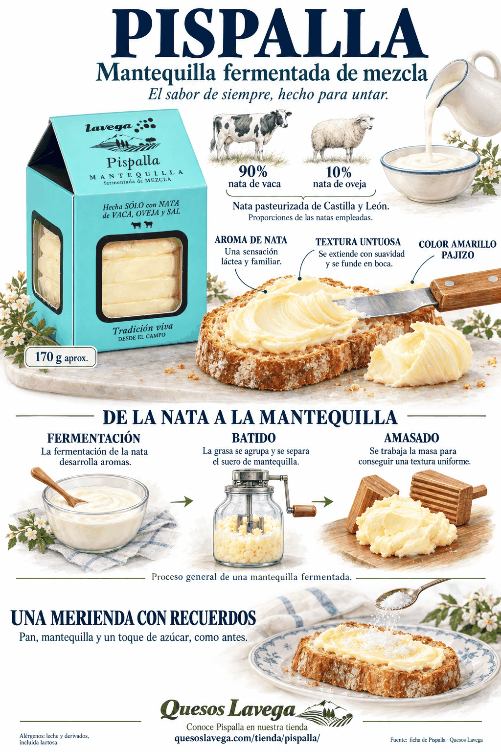 Pispalla: mantequilla fermentada de vaca y oveja, el sabor de siempre